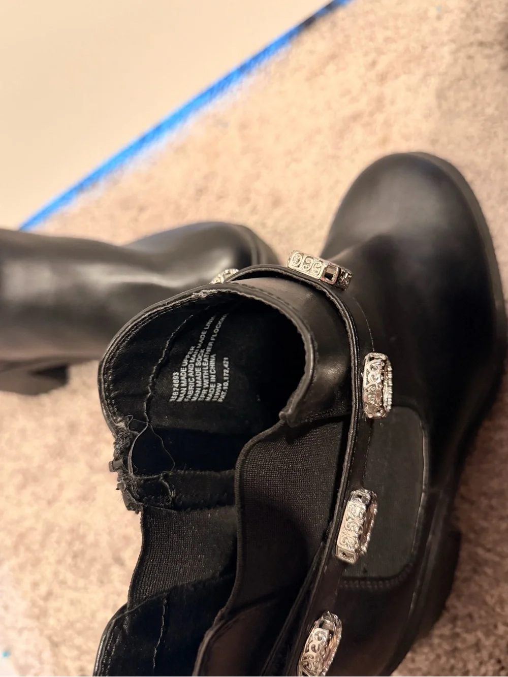 Torrid NEW Never Worn Black Embellished Ankle Boots – Size 11